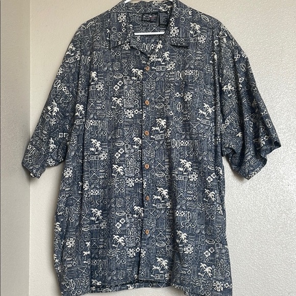 OP Button Up Patterned Hawaiian‎ Shirt Size XXL - Picture 1 of 10